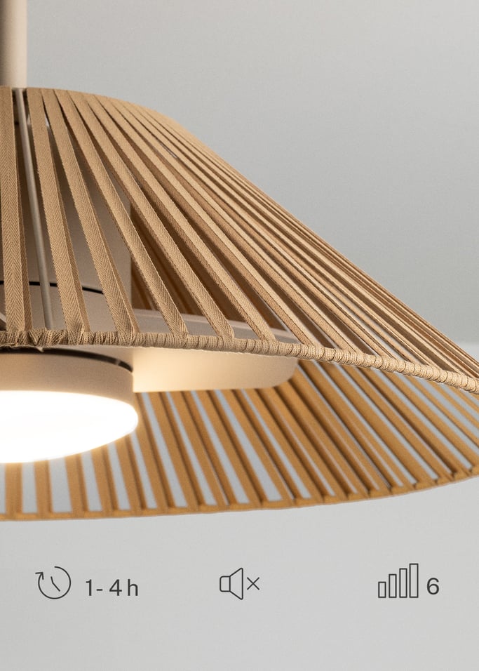 WIND LAMP WOVEN - Ventilatore da soffitto silenzioso 25W con luce LED, Immagine di galleria 5
