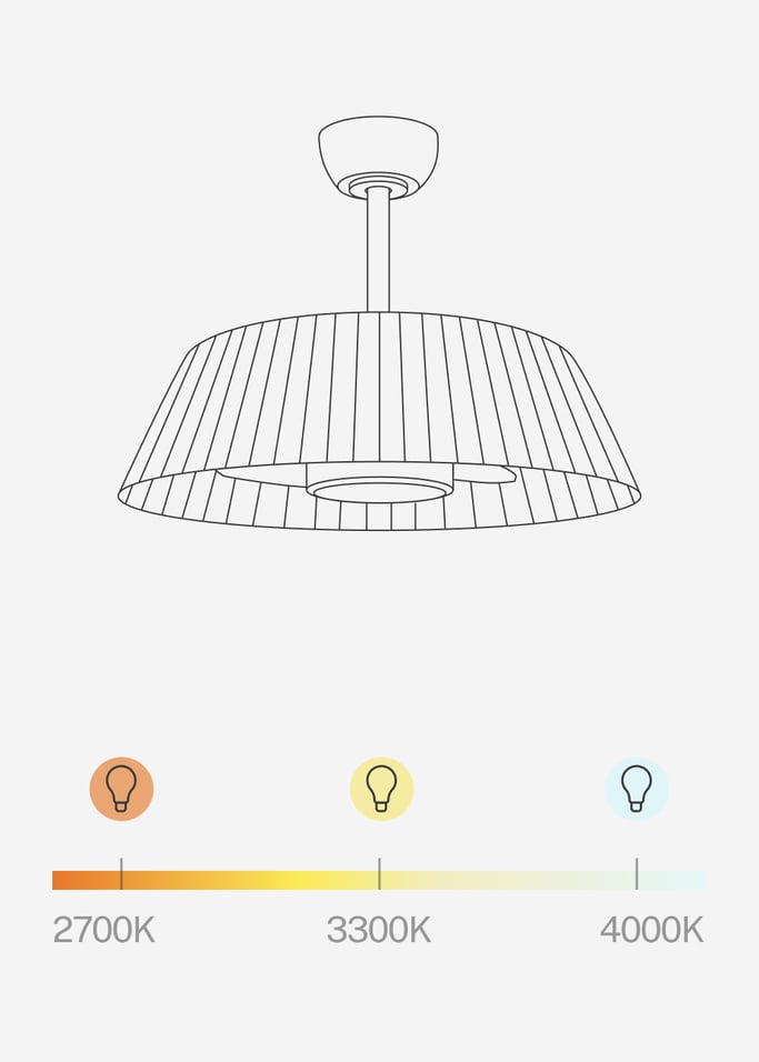 WIND LAMP NATURAL WOVEN - Ventilatore da soffitto silenzioso 25W Ø60cm con luce LED, Immagine di galleria 8