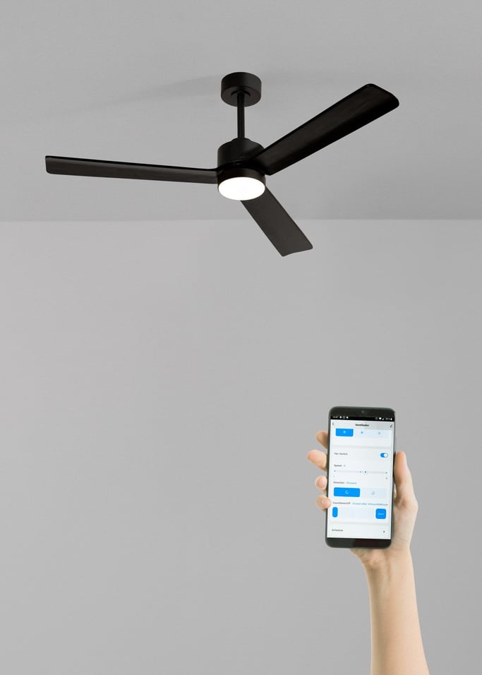 WIND MODERN - Ventilatore da soffitto silenzioso 40W con luce LED disponibile in varie dimensioni, Immagine di galleria 2