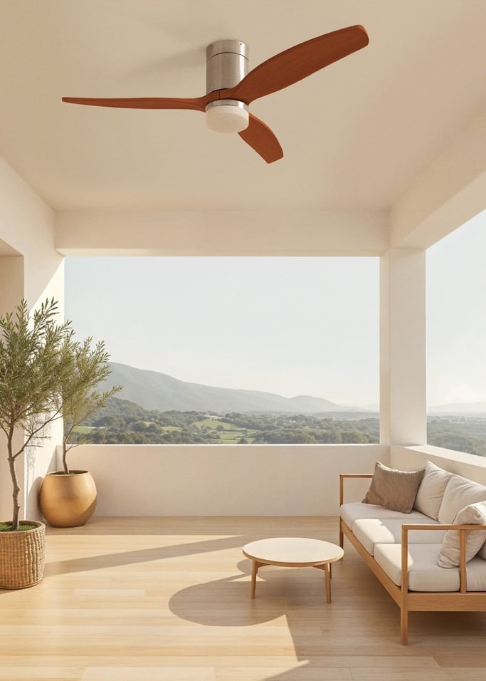 WIND CALM - Ventilatore da soffitto silenzioso da 40W con pale tecniche in ABS di varie dimensioni, Immagine di galleria 3