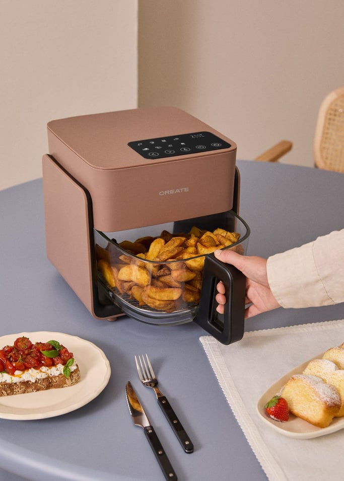 AIR FRYER STUDIO CRYSTAL - Friggitrice ad aria in vetro 4,2 L con vaporizzatore opzionale, Immagine di galleria 3