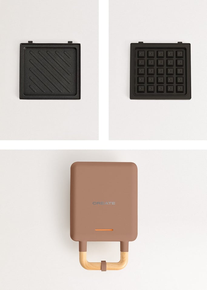 STONE STUDIO - Tostiera per panini, grill e waffle con piastre intercambiabili, Immagine di galleria 8