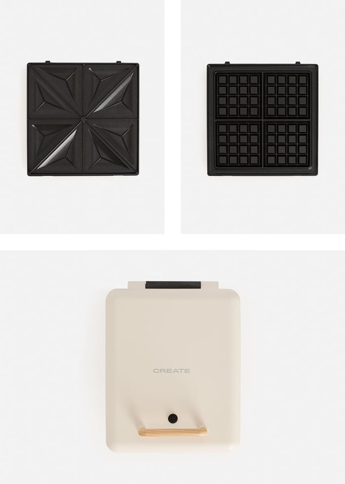 STONE STUDIO - Tostiera per panini, grill e waffle con piastre intercambiabili, Immagine di galleria 11