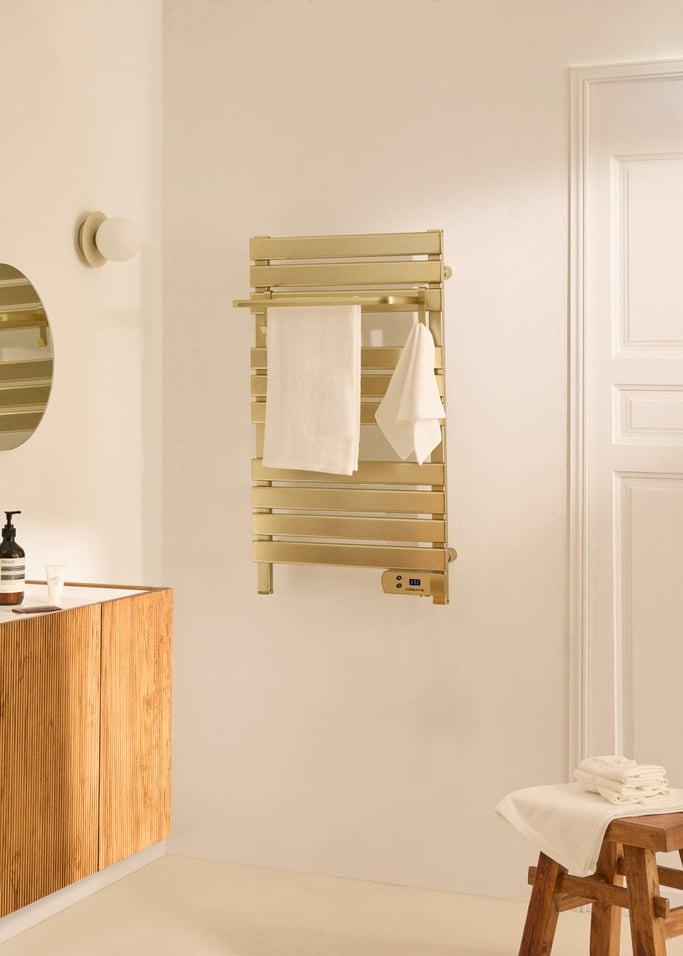 Portasciugamani con ganci e tre barre per scaldasalviette WARM TOWEL, Immagine di galleria 2