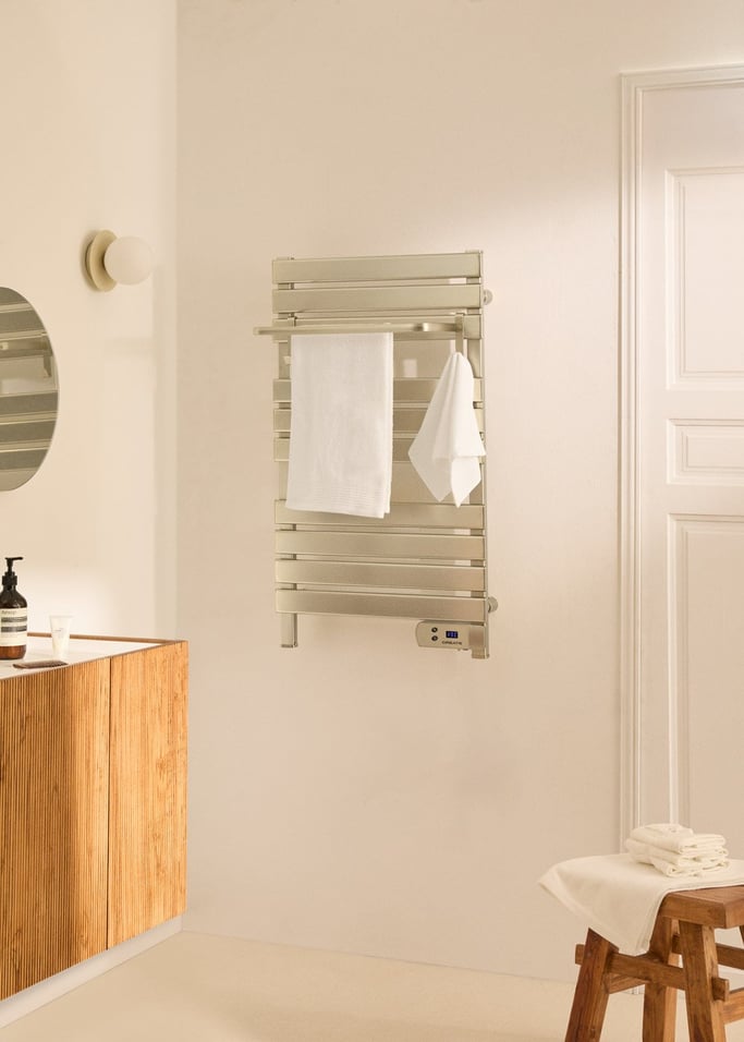 Portasciugamani con ganci e tre barre per scaldasalviette WARM TOWEL, Immagine di galleria 2