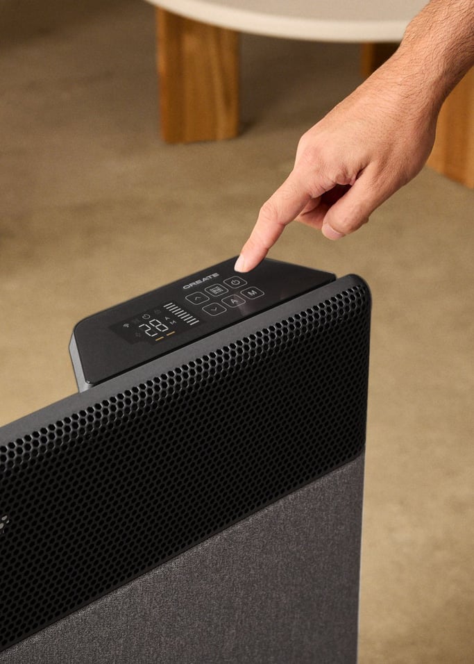 WARM TEXTILE INVERTER - Convettore Inverter da parete o da pavimento con WiFi 1500W / 2000W, Immagine di galleria 2