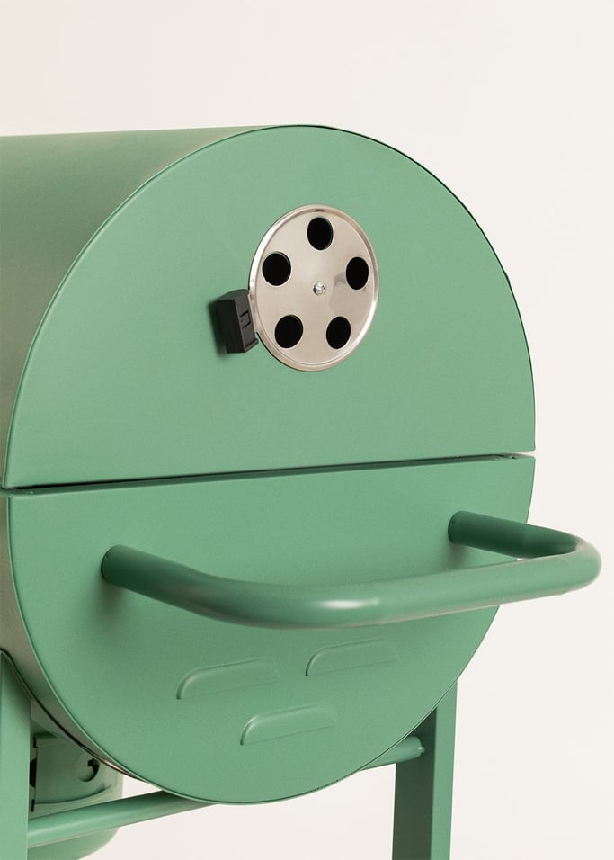 BBQ SMOKEY EASY - Barbecue affumicatore a carbone con ruote, Immagine di galleria 13
