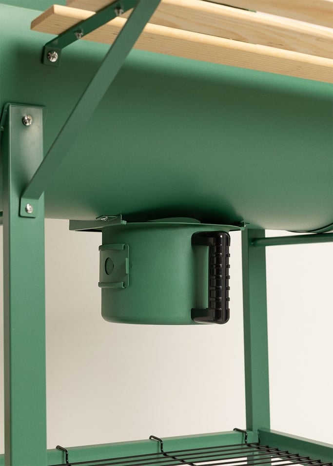 BBQ SMOKEY EASY - Barbecue affumicatore a carbone con ruote, Immagine di galleria 14