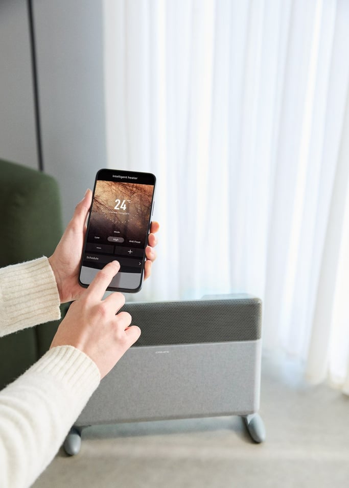 WARM TEXTILE INVERTER - Convettore Inverter da parete o da pavimento con WiFi 1500W / 2000W, Immagine di galleria 3