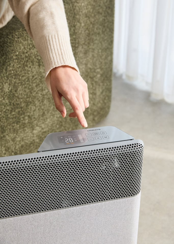 WARM TEXTILE INVERTER - Convettore Inverter da parete o da pavimento con WiFi 1500W / 2000W, Immagine di galleria 2