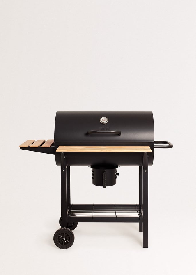 BBQ SMOKEY EASY - Barbecue affumicatore a carbone con ruote, Immagine di galleria 4