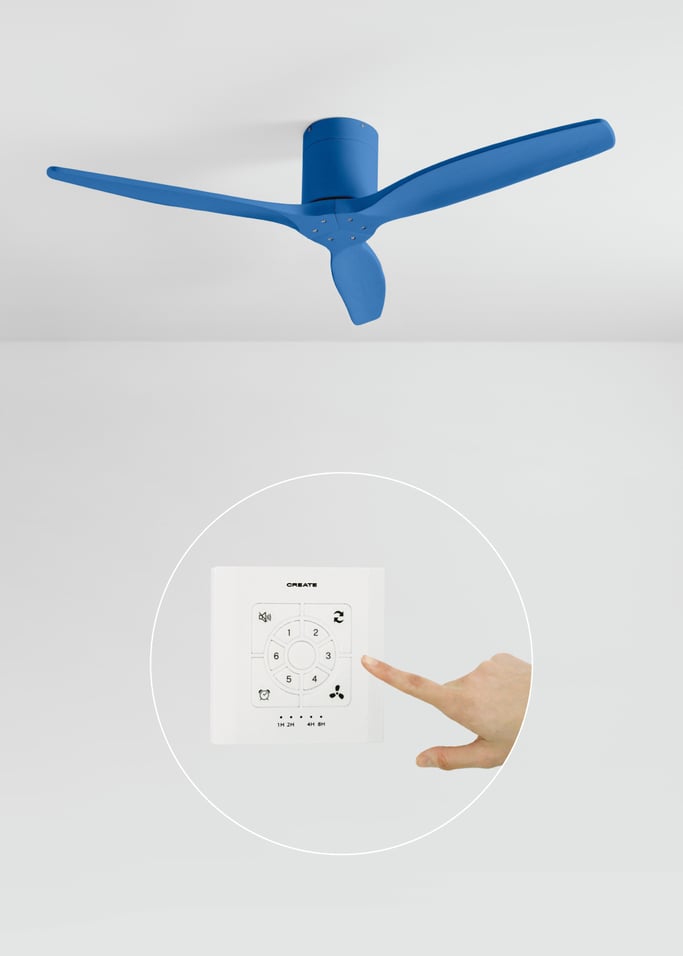 WIND CALM - Ventilatore da soffitto silenzioso da 40W con pale tecniche in ABS di varie dimensioni, Immagine di galleria 2