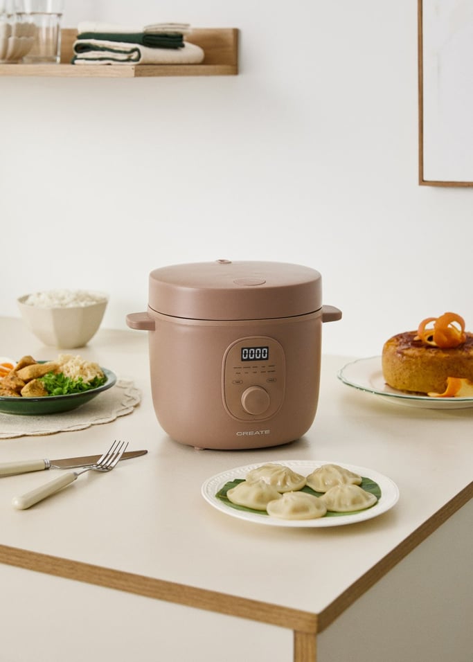 RICE COOKER STUDIO - Cuociriso elettrico multifunzione con cestello per la cottura a vapore, Immagine di galleria 1