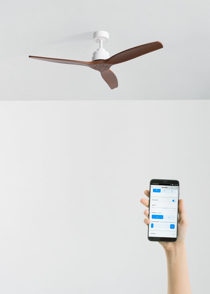 WIND STYLANCE - Ventilatore da soffitto silenzioso da 40 W con pale in ABS tecnico, disponibile in varie dimensioni, Immagine di galleria 2