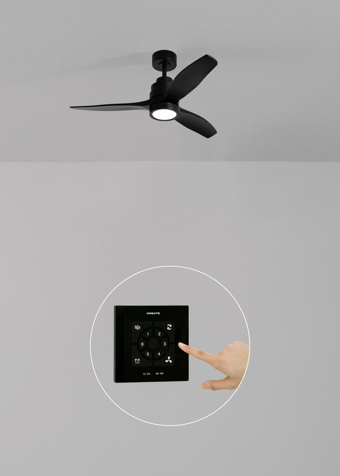 WIND STYLANCE - Ventilatore da soffitto silenzioso da 40 W con pale in ABS tecnico, disponibile in varie dimensioni, Immagine di galleria 2