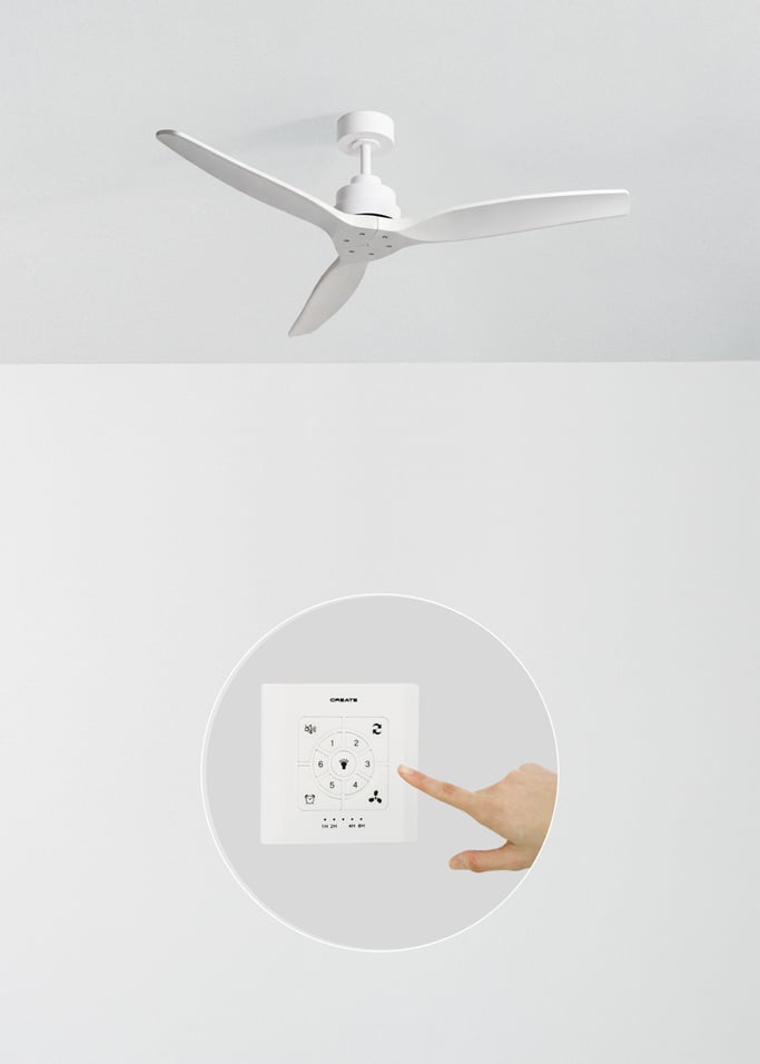 WIND STYLANCE - Ventilatore da soffitto silenzioso da 40 W con pale in ABS tecnico, disponibile in varie dimensioni, Immagine di galleria 2