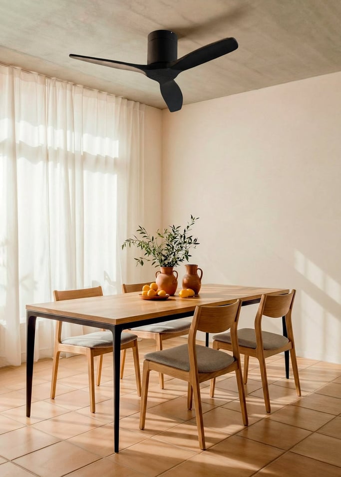 WIND CALM - Ventilatore da soffitto silenzioso da 40W con pale tecniche in ABS di varie dimensioni, Immagine di galleria 1