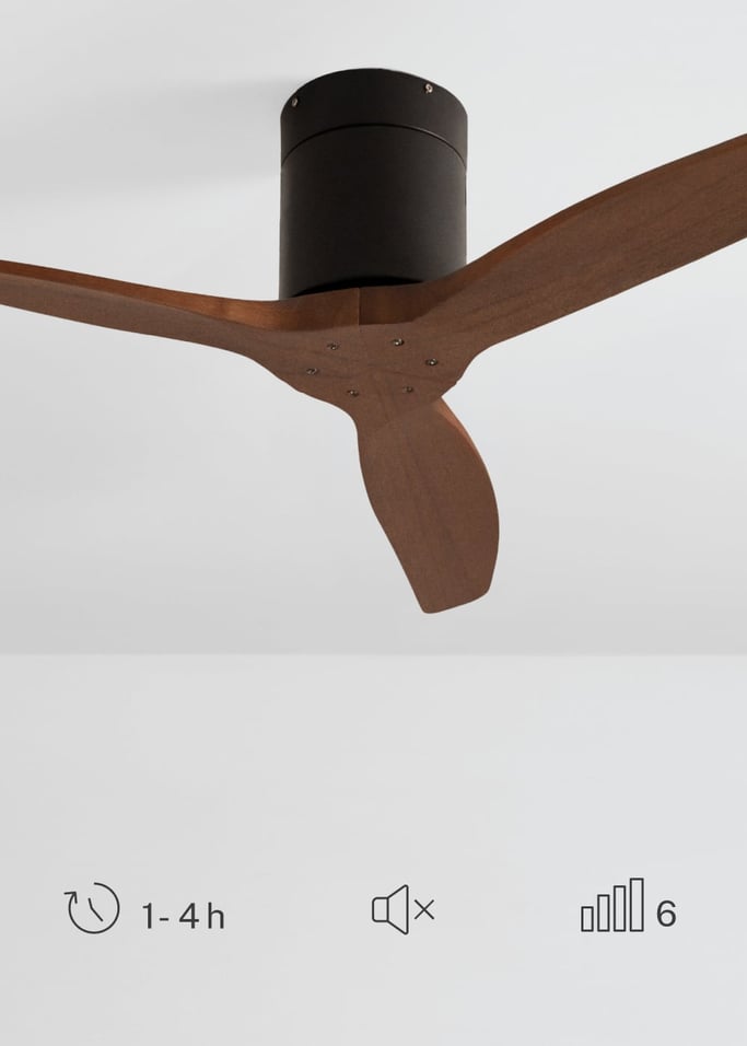 WIND CALM - Ventilatore da soffitto silenzioso da 40W con pale tecniche in ABS di varie dimensioni, Immagine di galleria 4