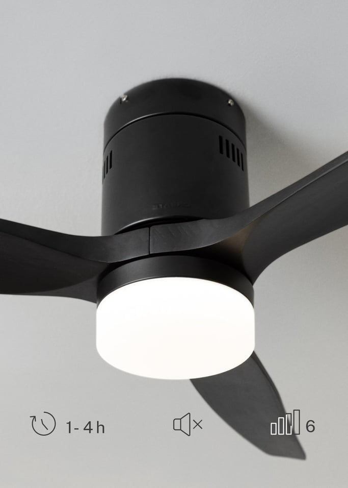 WIND CALM NATURAL WOOD - Ventilatore da soffitto 40W silenzioso 100% legno, Immagine di galleria 4