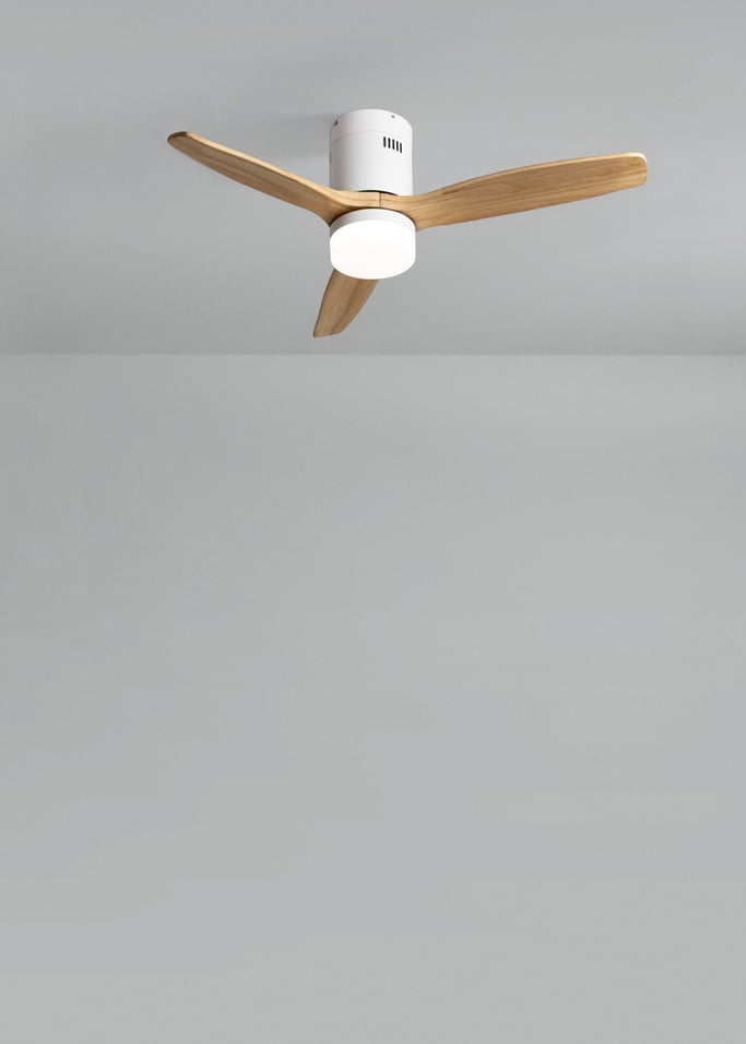 WIND CALM NATURAL WOOD - Ventilatore da soffitto 40W silenzioso 100% legno, Immagine di galleria 2