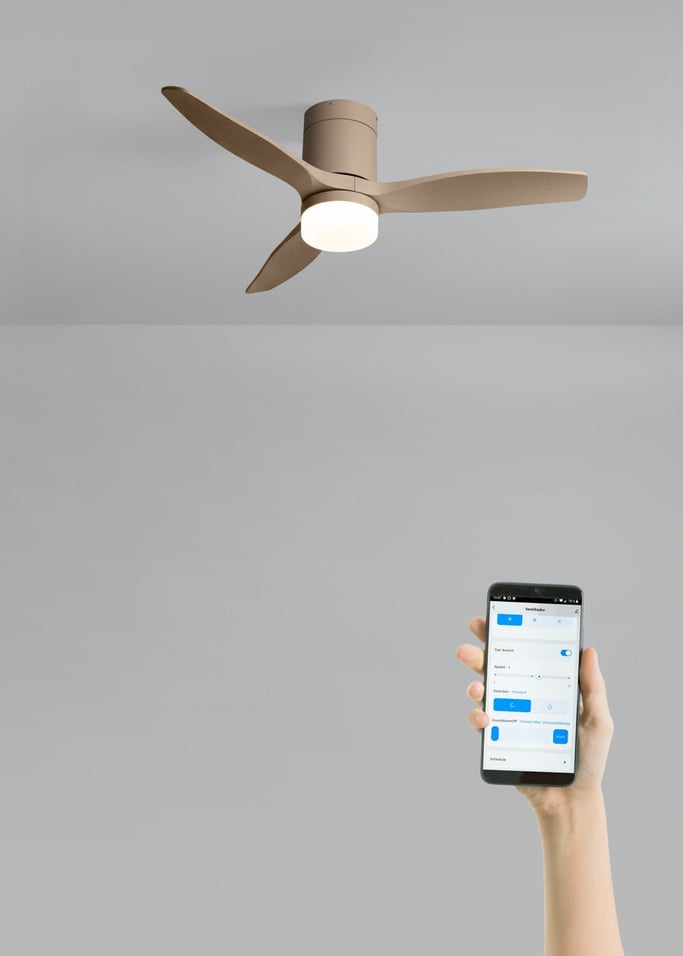 WIND CALM - Ventilatore da soffitto silenzioso da 40W con pale tecniche in ABS di varie dimensioni, Immagine di galleria 2