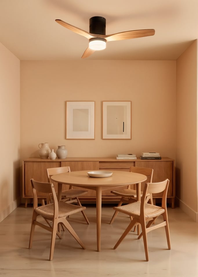 WIND CALM NATURAL WOOD - Ventilatore da soffitto 40W silenzioso 100% legno, Immagine di galleria 1