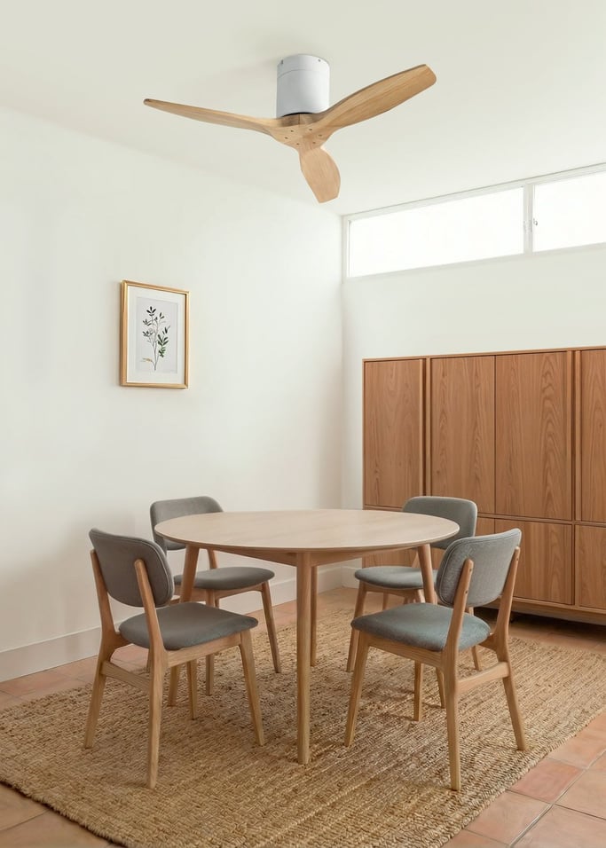 WIND CALM - Ventilatore da soffitto silenzioso da 40W con pale tecniche in ABS di varie dimensioni, Immagine di galleria 1