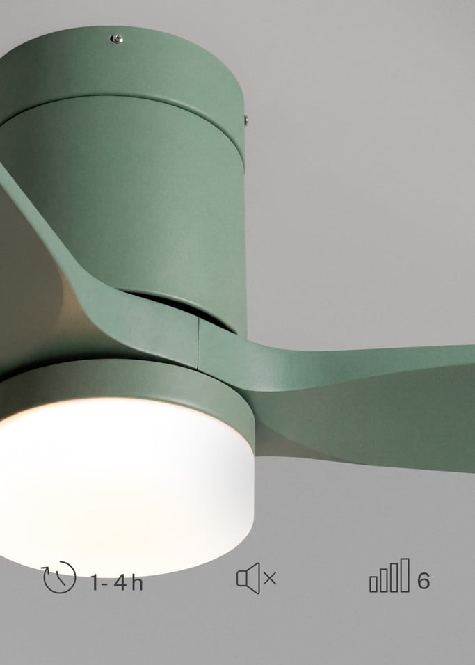 WIND CALM - Ventilatore da soffitto silenzioso da 40W con pale tecniche in ABS di varie dimensioni, Immagine di galleria 4