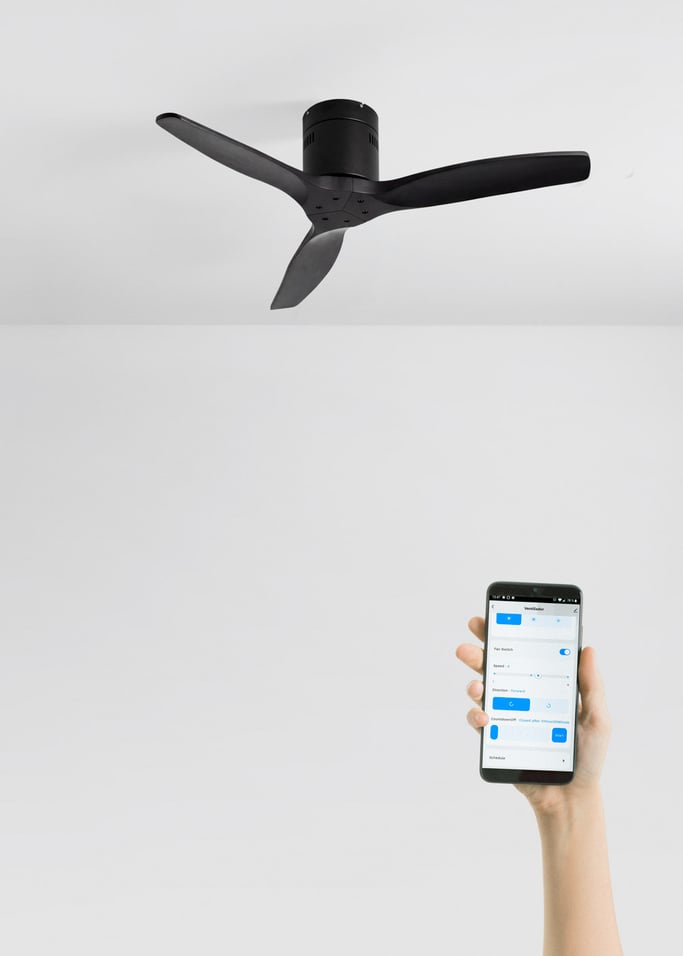 WIND CALM NATURAL WOOD - Ventilatore da soffitto 40W silenzioso 100% legno, Immagine di galleria 2