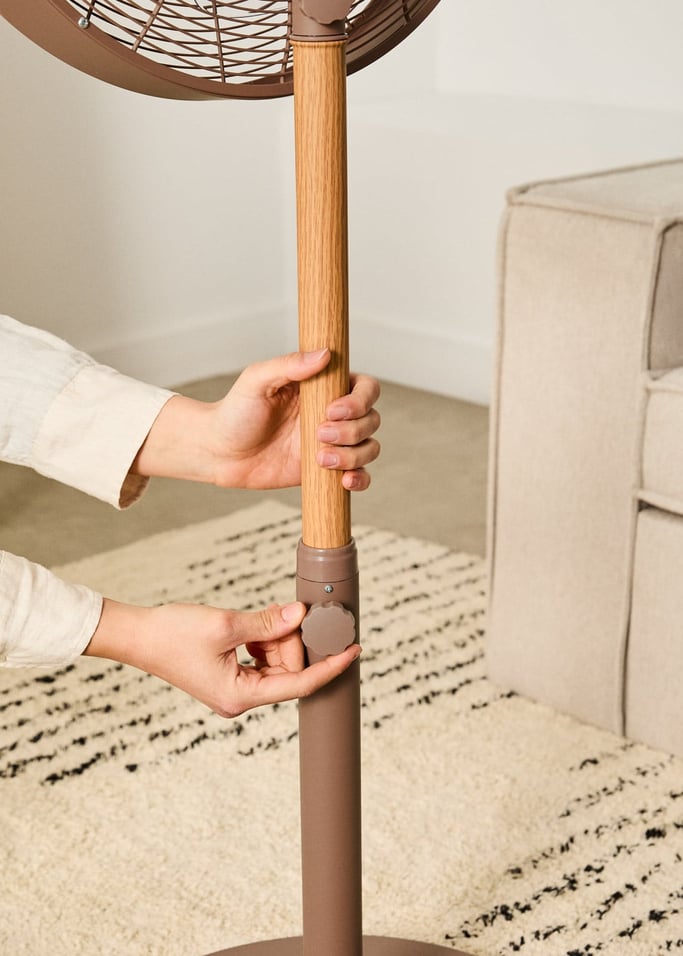 AIR STAND WOOD - Ventilatore oscillante a piantana 50W in stile retrò, Immagine di galleria 5