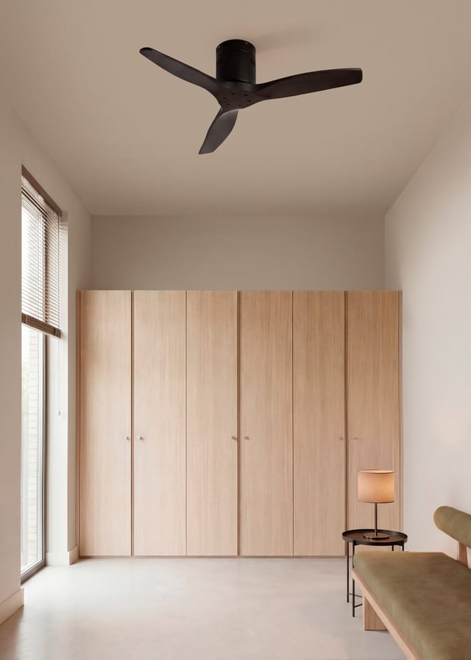 WIND CALM NATURAL WOOD - Ventilatore da soffitto 40W silenzioso 100% legno, Immagine di galleria 1