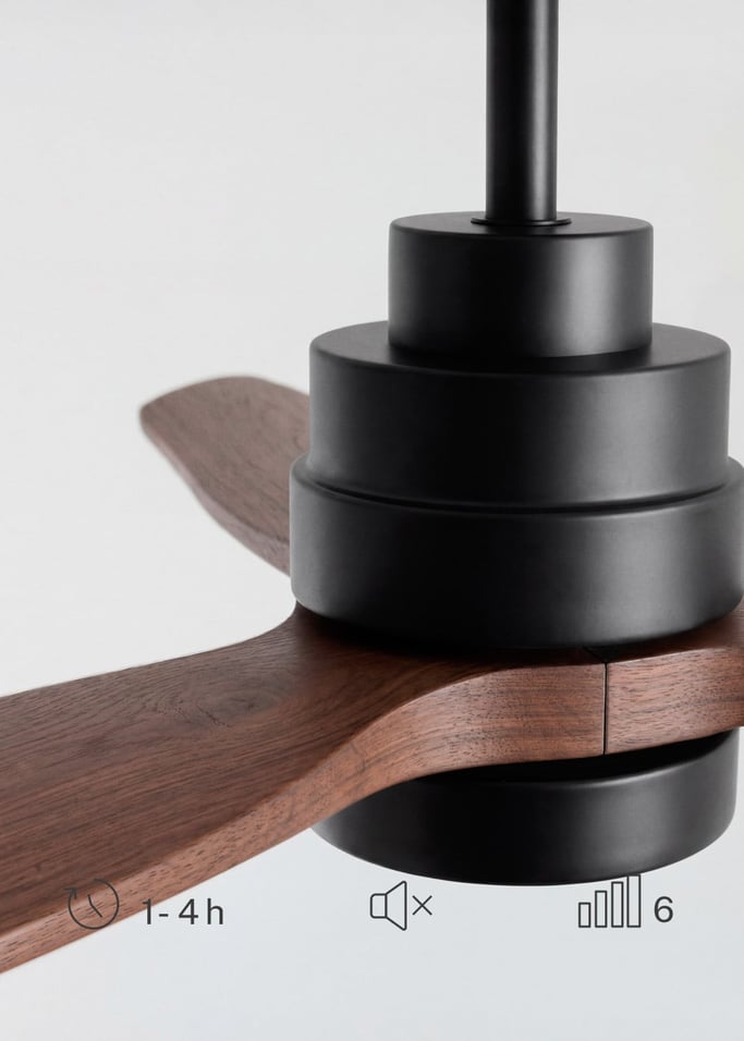 WIND STYLANCE NATURAL WOOD - Ventilatore da soffitto 40W silenzioso 100% legno varie dimensioni, Immagine di galleria 4