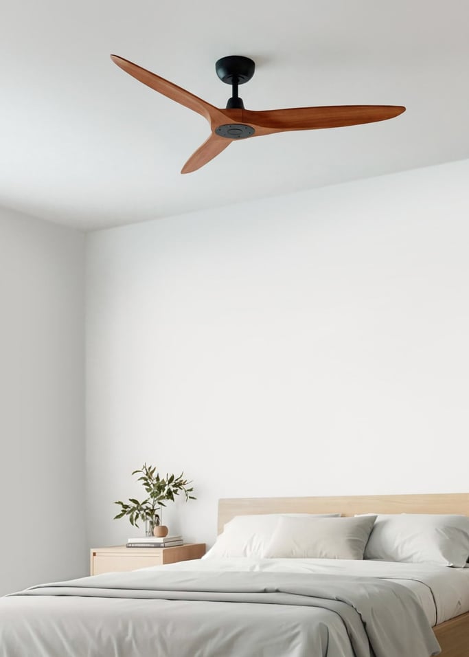 WIND CENTURY - Ventilatore da soffitto 40W silenzioso Ø152 cm 100% legno, Immagine di galleria 1