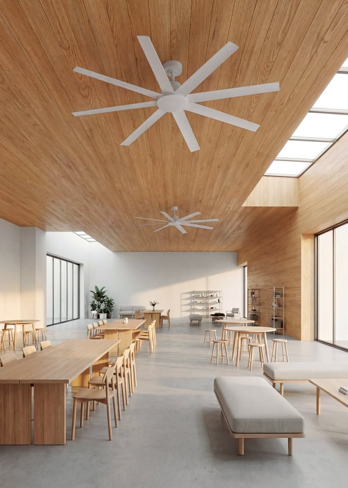 WIND INDUSTRIAL - Ventilatore da soffitto 40W silenzioso  disponibile in varie dimensioni, Immagine di galleria 1