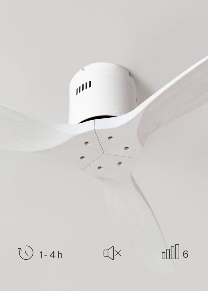 WIND CALM NATURAL WOOD - Ventilatore da soffitto 40W silenzioso 100% legno, Immagine di galleria 4