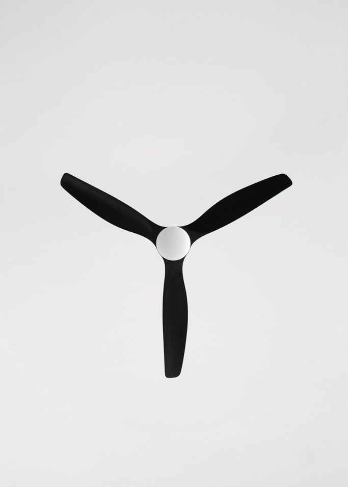 WIND CALM CUSTOM RATTAN - Ventilador de techo 40W silencioso Ø132 cm con luz LED en cuerpo y lámpara, Immagine di galleria 6
