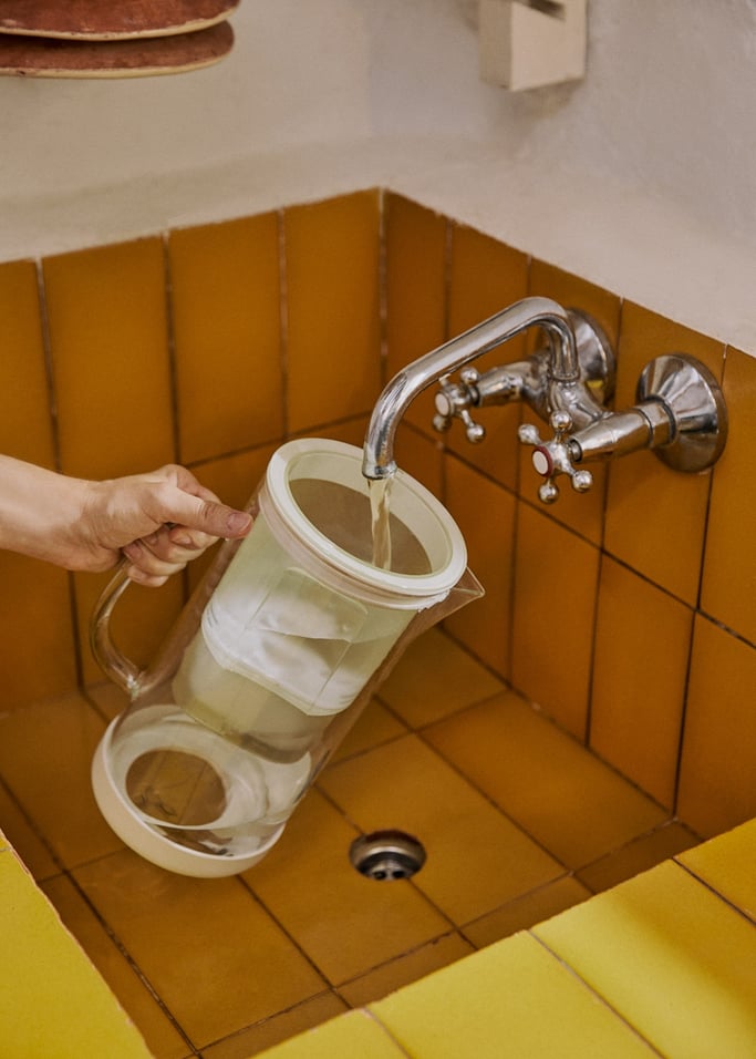 AQUA CLEAR JUG - Caraffa filtrante in vetro da 1,5 l con doppio filtro, Immagine di galleria 7