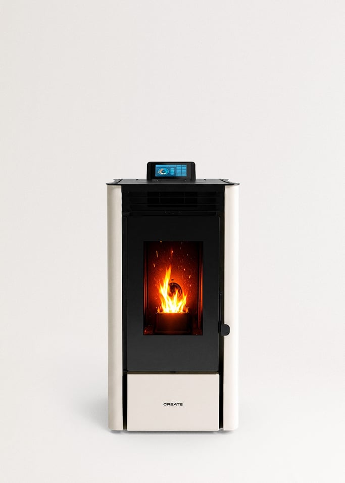 WARM PELLET CONNECT - Stufa a pellet da 10 kw per interni senza fumi con wifi, Immagine di galleria 2