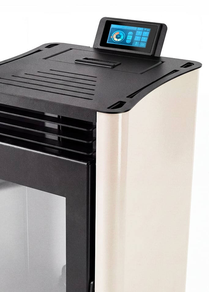 WARM PELLET CONNECT - Stufa a pellet da 10 kw per interni senza fumi con wifi, Immagine di galleria 4