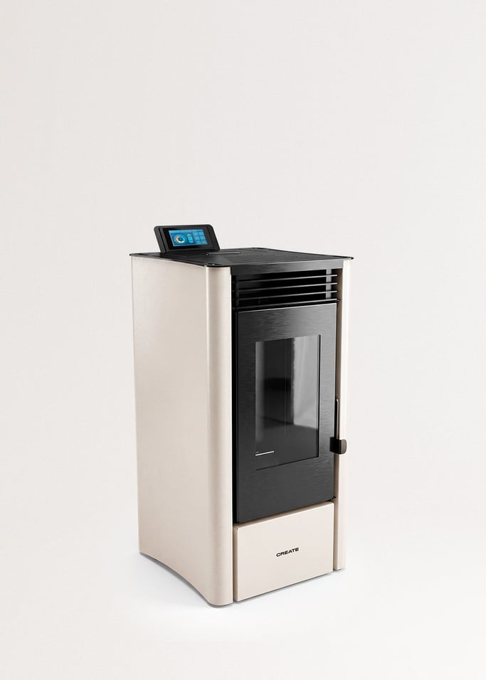 WARM PELLET CONNECT - Stufa a pellet da 10 kw per interni senza fumi con wifi, Immagine di galleria 3