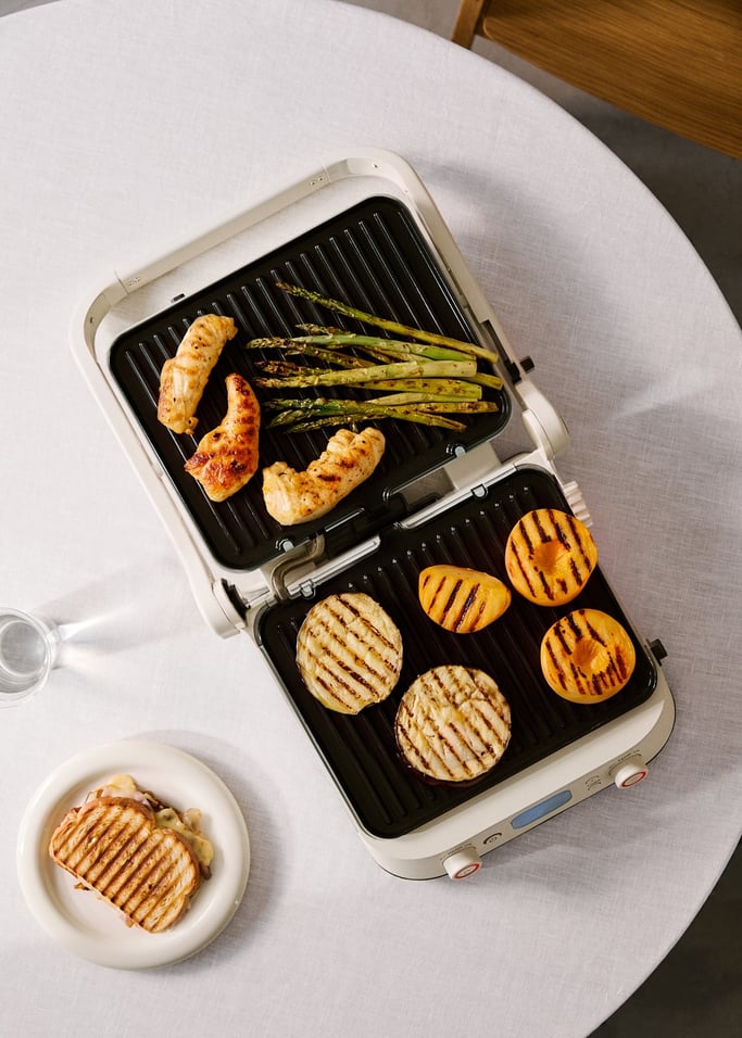 STONE GRILL ADVANCE - Grill multifunzione e pressa per panini da 2000 W con piastre rimovibili, Immagine di galleria 3