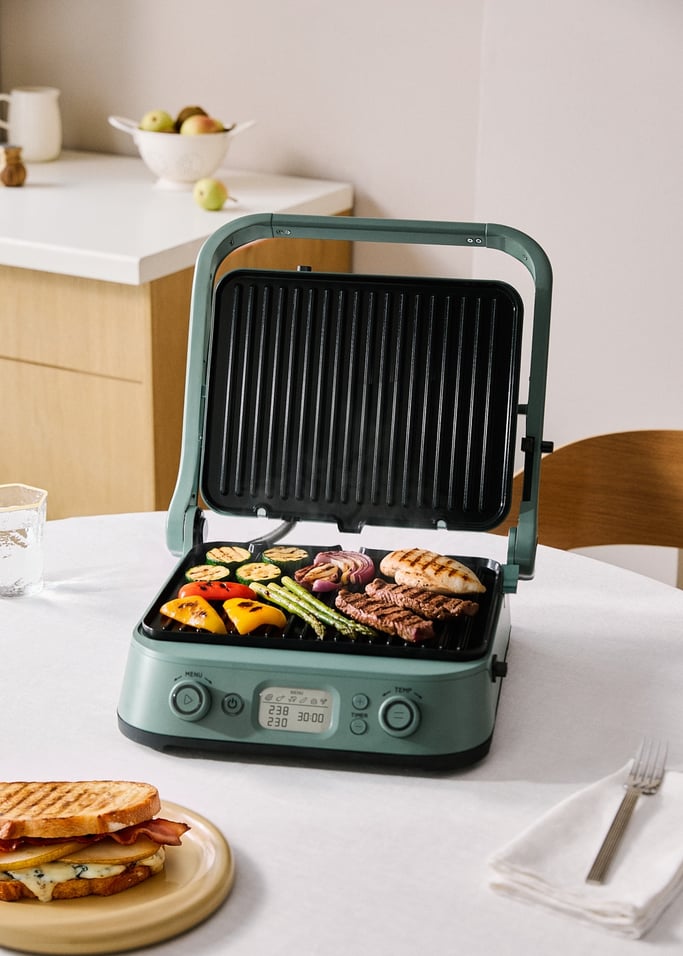 STONE GRILL ADVANCE - Grill multifunzione e pressa per panini da 2000 W con piastre rimovibili, Immagine di galleria 5