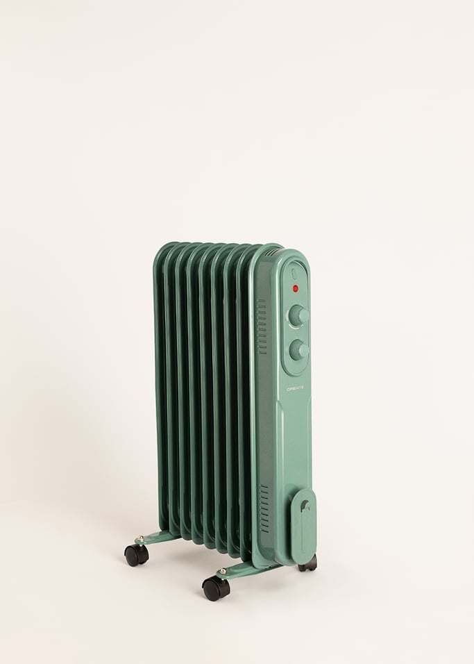 WARM OIL RETRO - Radiatore a olio a 9 elementi da 2000 W con ruote, Immagine di galleria 6