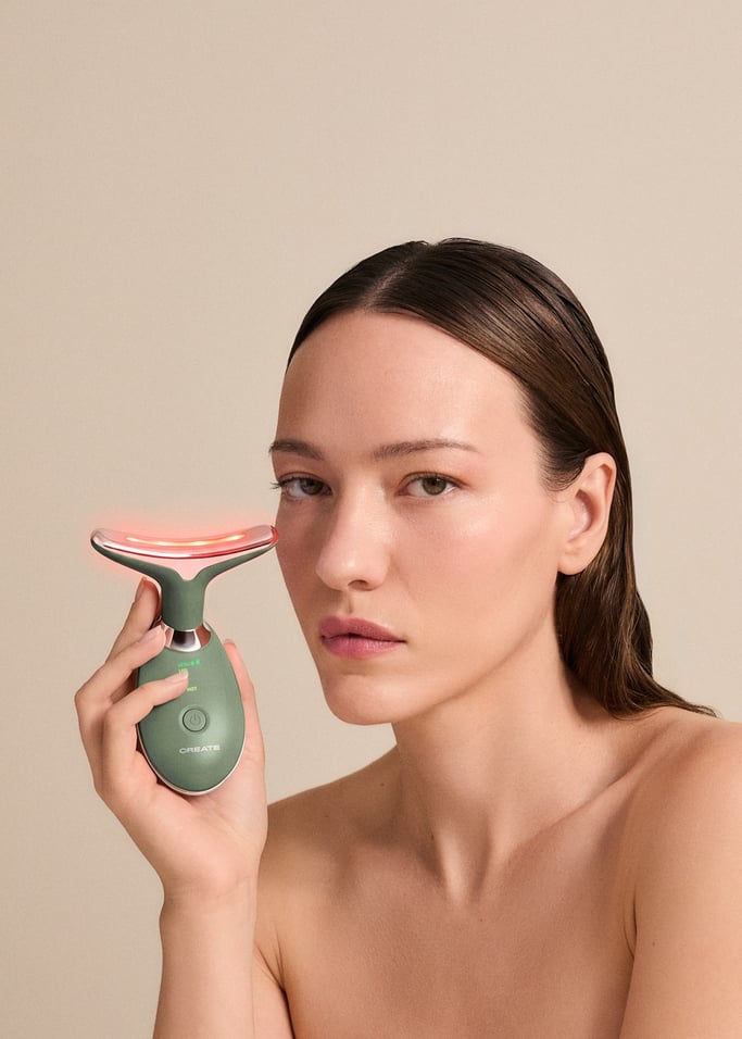SKINCARE CONTOUR 4 in 1 - 4-in-1 dispositivo rassodante per collo e viso con EMS e fototerapia LED, Immagine di galleria 3