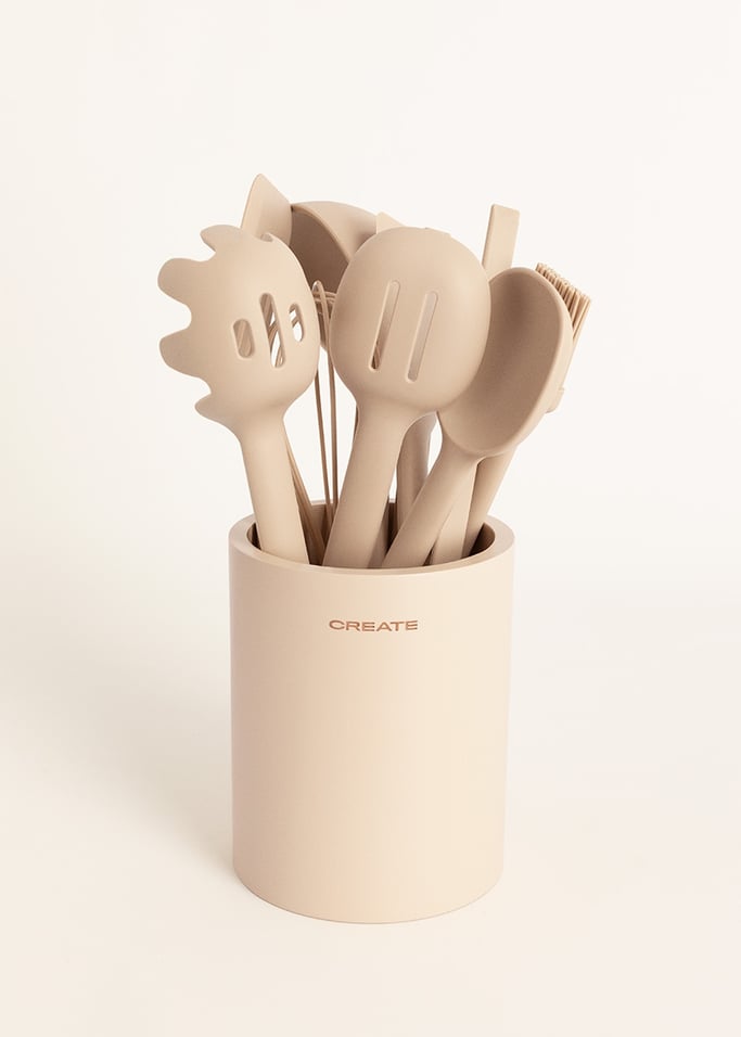KITCHENWARE STUDIO - Set di 9 utensili da cucina in silicone senza giunture, Immagine di galleria 8