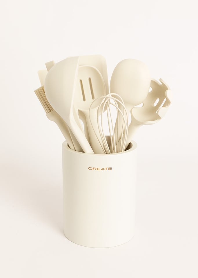 KITCHENWARE STUDIO - Set di 9 utensili da cucina in silicone senza giunture, Immagine di galleria 6