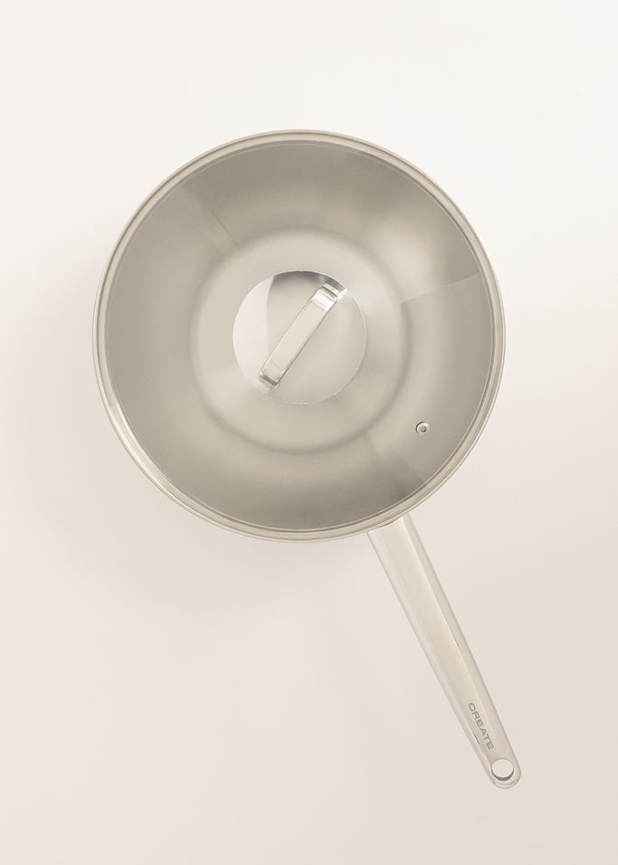 STEEL WOK - Wok in acciaio inox a triplo strato con coperchio, Immagine di galleria 7