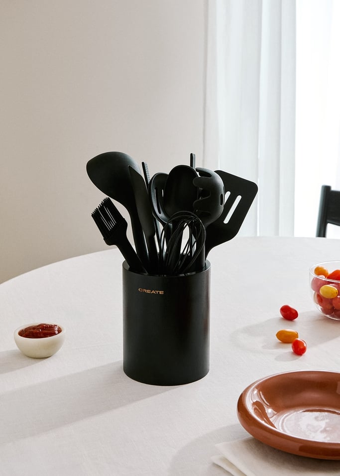 KITCHENWARE STUDIO - Set di 9 utensili da cucina in silicone senza giunture, Immagine di galleria 1