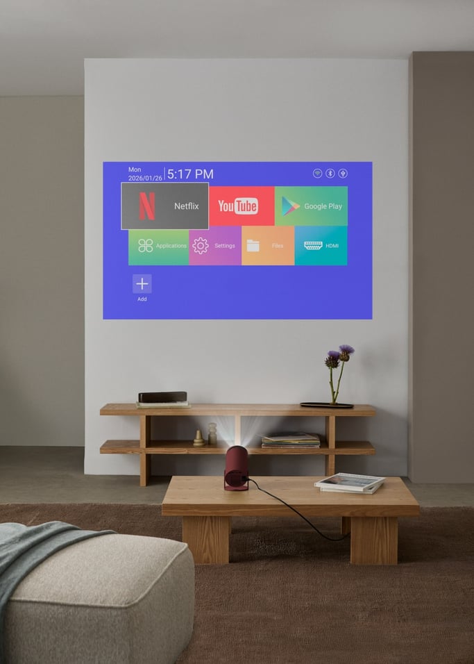 PROJECTOR STUDIO COMPACT - Proiettore Smart HD con Wi-Fi, Bluetooth e rotazione a 180º, Immagine di galleria 6