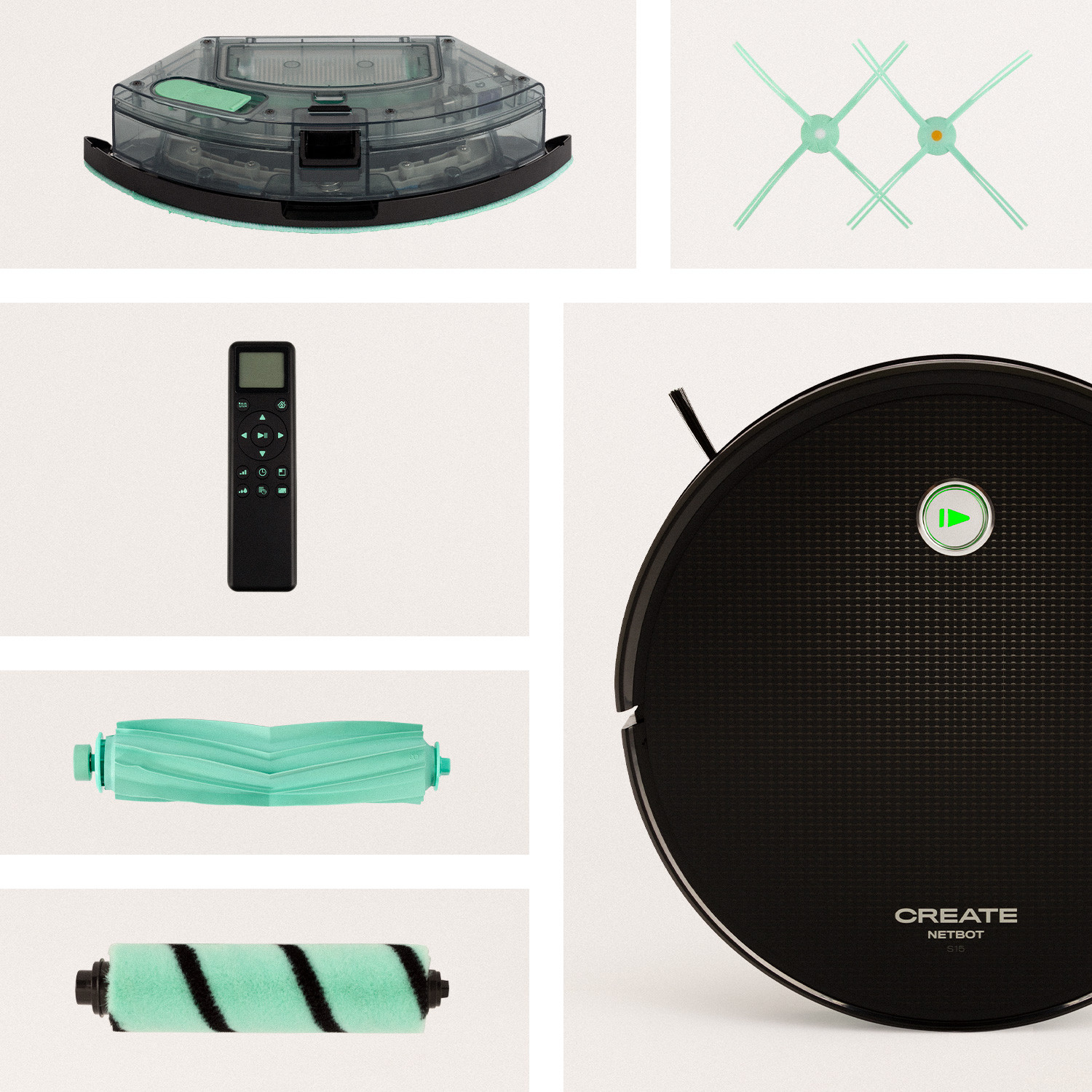 Kit 13 Ricambi Per Robot Aspirapolvere IKOHS NETBOT S15 | 1 Spazzola Principale, 3 Filtri Hepa, 3 Mop, 6 Spazzole Laterali - Foto 7